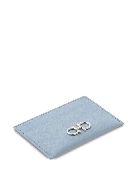 Ferragamo Gancini leather credit card holder - Blue