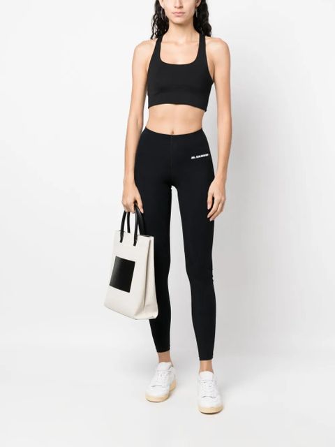 Jil Sander logo-print 7/8 leggings - Black - zdjęcie produktu nr 2