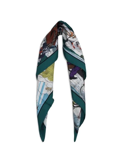Burberry Raining Cats and Dogs silk scarf - White - zdjęcie produktu nr 2