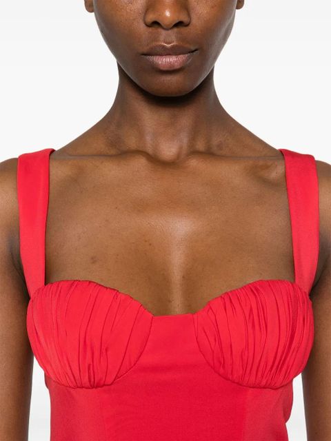 Rowen Rose gathered-detail maxi dress