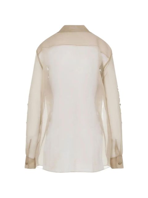 KHAITE floral appliqué shirt - Neutrals - zdjęcie produktu nr 2