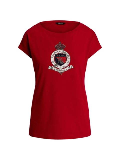 Lauren Ralph Lauren graphic short-sleeves T-shirt - Red - zdjęcie produktu nr 1