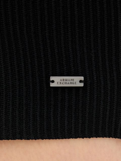 Armani Exchange sukienka kolor czarny mini dopasowana XW001312 AF10352