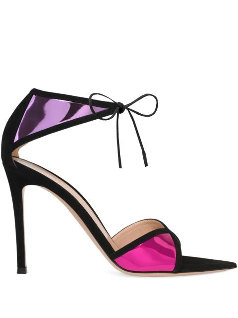 Gianvito Rossi 105mm Confetti ankle-tie heeled sandals - Black - zdjęcie produktu nr 1