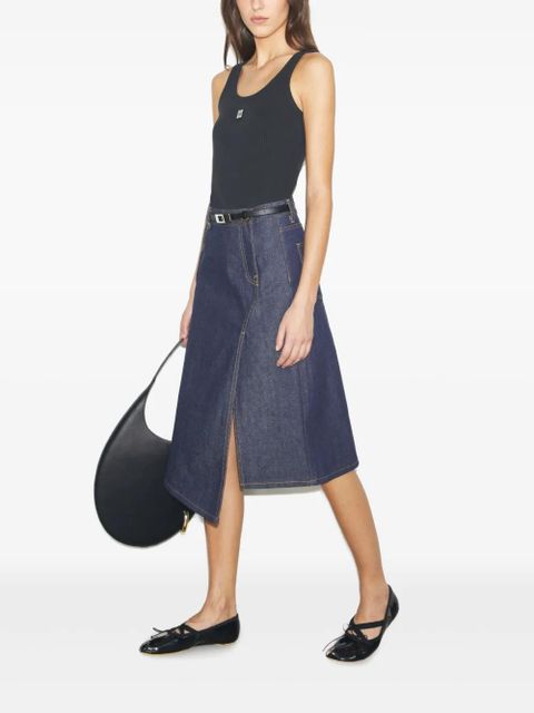 Tory Burch asymmetric denim skirt - Blue - zdjęcie produktu nr 2