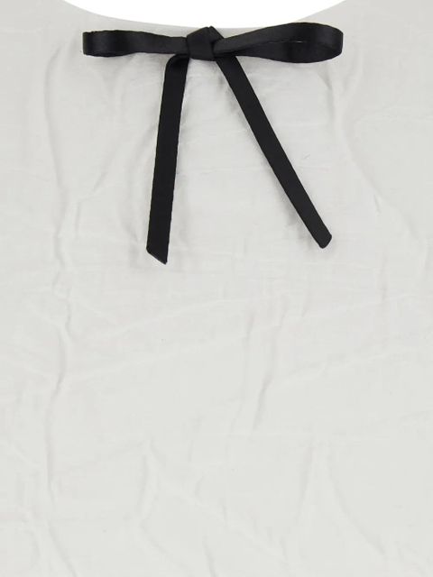 SHUSHU/TONG tie-detail sleeveless pleated mini dress - White