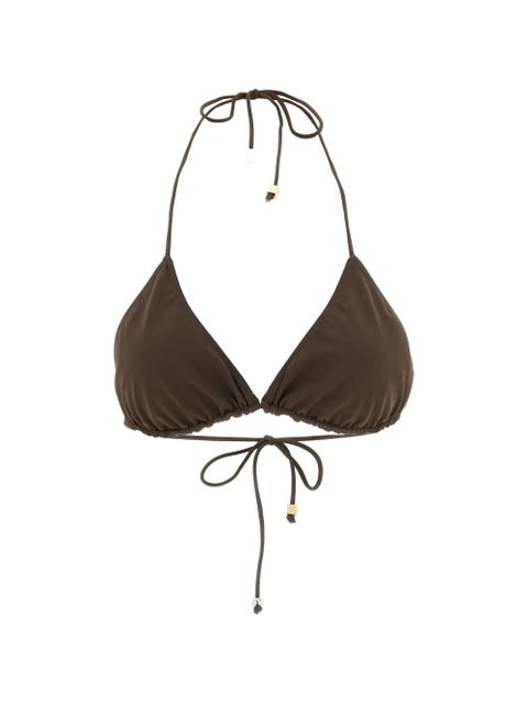 Jacquemus Rond-Carré triangle bikini top - Brown - zdjęcie produktu nr 1
