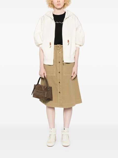 Moncler hooded puff-sleeve jacket - Neutrals - zdjęcie produktu nr 2