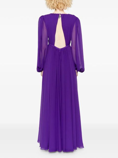 PINKO Pelagos V-neck maxi dress - Purple