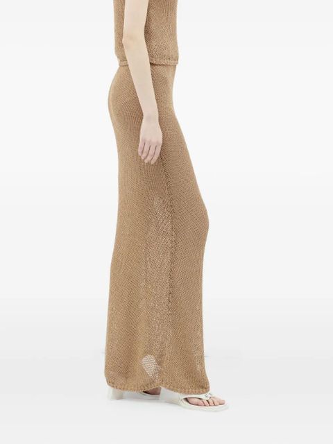 Aya Muse sheer maxi skirt - Brown - zdjęcie produktu nr 1