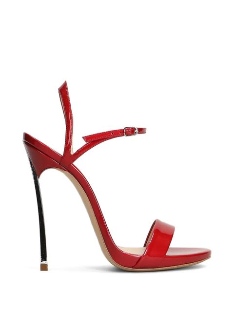 Casadei 80mm Samurai patent-finish heeled sandals - Red - zdjęcie produktu nr 1
