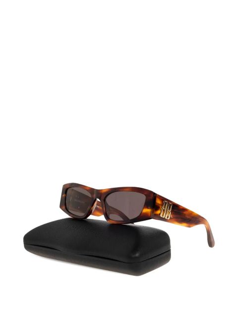 Balenciaga Eyewear tortoiseshell rectangle sunglasses - Brown