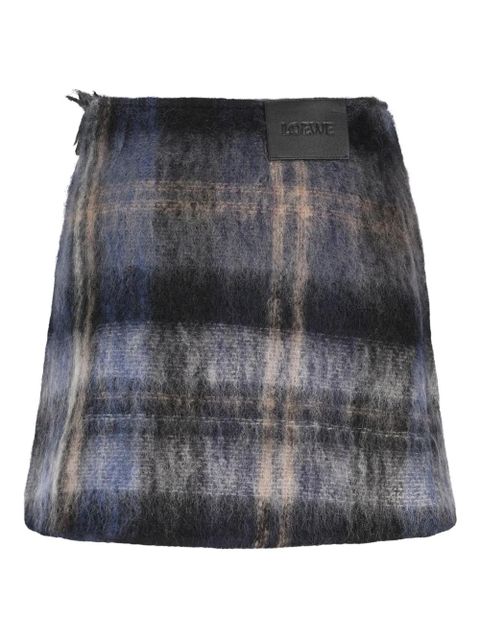 LOEWE plaid buckle-detailing skirt - Blue - zdjęcie produktu nr 2