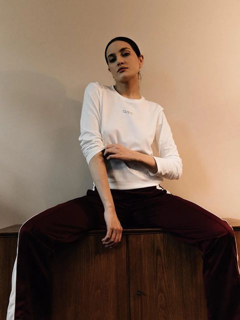 MUUV. longsleeve NEVER FOR MONEY ALWAYS FOR LOVE damski kolor biały - zdjęcie produktu nr 2