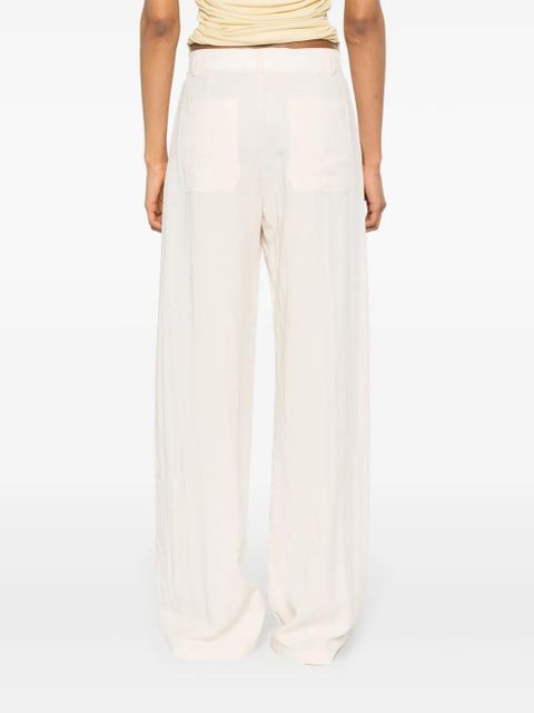 Blumarine crinkled wide-leg trousers - Neutrals