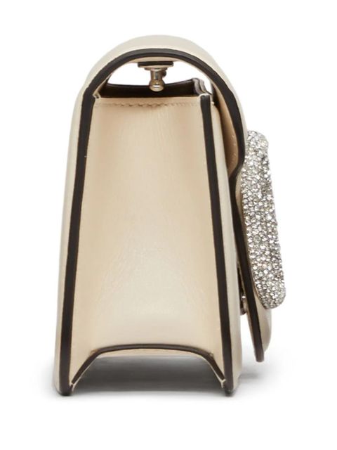 Valentino Garavani small Locò crystal-embellished shoulder bag - Neutrals - zdjęcie produktu nr 2