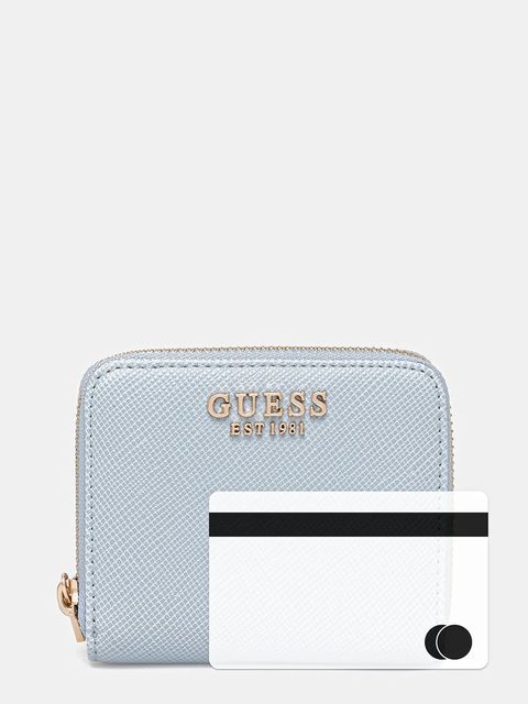 Guess portfel LAUREL damski kolor niebieski SWZG74 59137