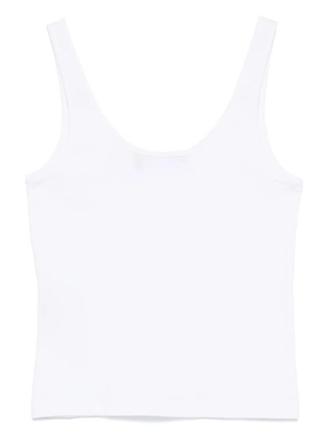 ROTATE BIRGER CHRISTENSEN logo-patch tank top - White - zdjęcie produktu nr 2