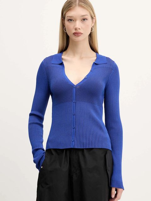 Desigual sweter BETHEL damski kolor niebieski lekki 25WWJF29 - zdjęcie produktu nr 1