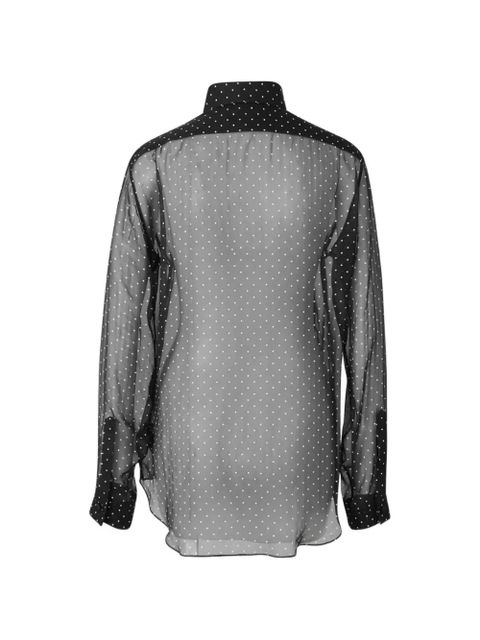 TOM FORD polka-dot sheer shirt - Black - zdjęcie produktu nr 2