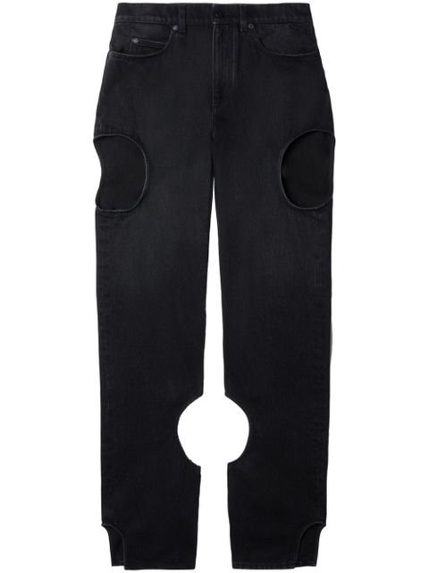 Off-White Meteor cut-out straight-leg jeans - Black - zdjęcie produktu nr 1