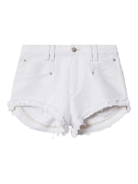 ISABEL MARANT Eneidala frayed shorts - White - zdjęcie produktu nr 1