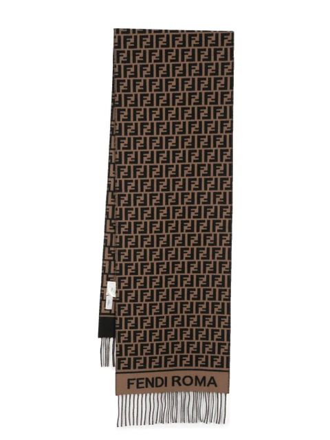 FENDI jacquard FF-motif scarf - Black - zdjęcie produktu nr 1