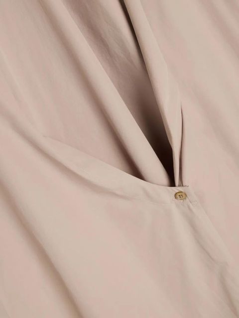 LEMAIRE classic-collar wrap midi dress - Neutrals