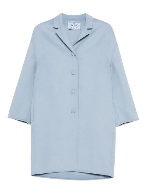 Prada button-fastening collared coat - Blue - zdjęcie produktu nr 1