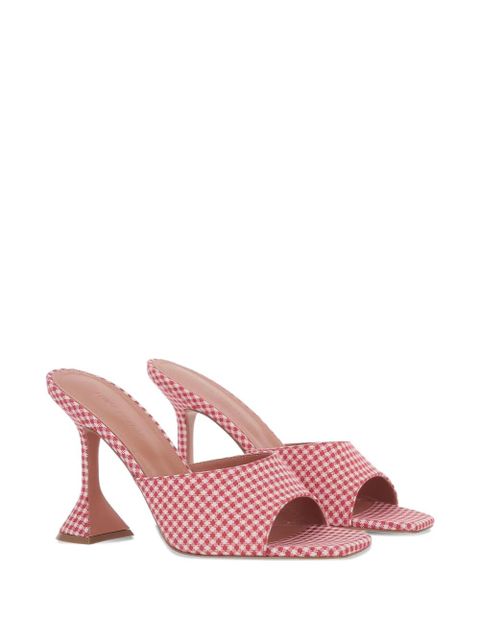 Amina Muaddi Lupita gingham-pattern sandals - Red - zdjęcie produktu nr 2