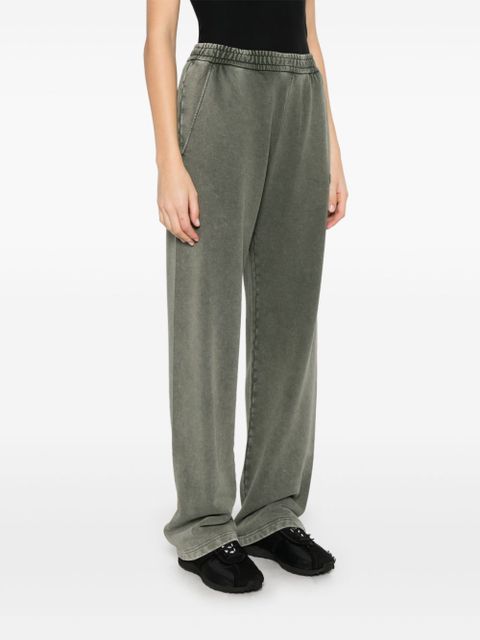 Gucci logo-embroidered cotton track pants - Green