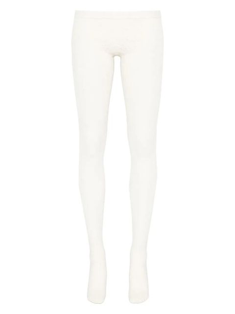 Alexander McQueen floral-lace tights - White - zdjęcie produktu nr 1