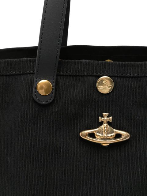 Vivienne Westwood logo orb-embellished tote bag - Black