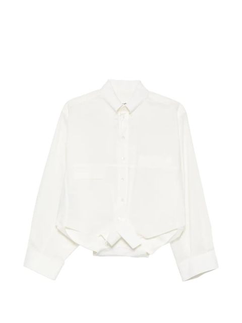 MM6 Maison Margiela asymmetric poplin shirt - White - zdjęcie produktu nr 1