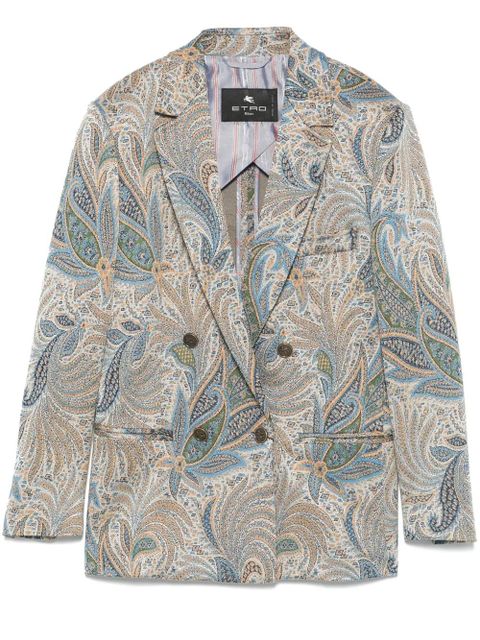 ETRO paisley-jacquard blazer - Blue - zdjęcie produktu nr 1