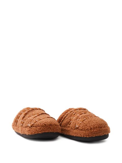 Moon Boot teddy slip-on slippers - Brown