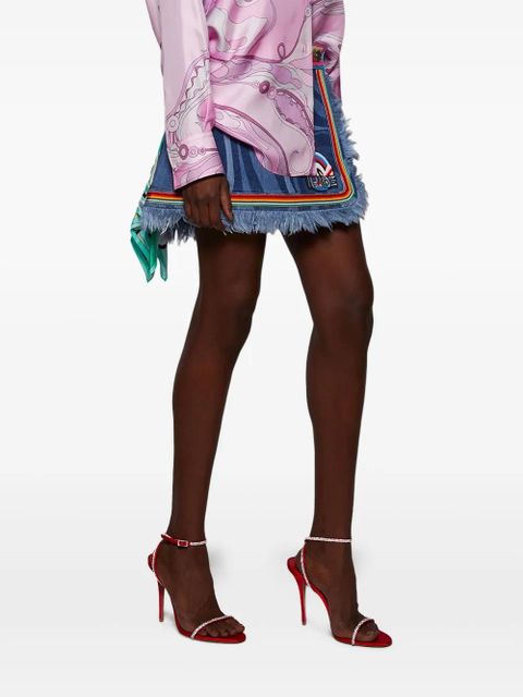 Amina Muaddi 105mm Diamante sandals - Red