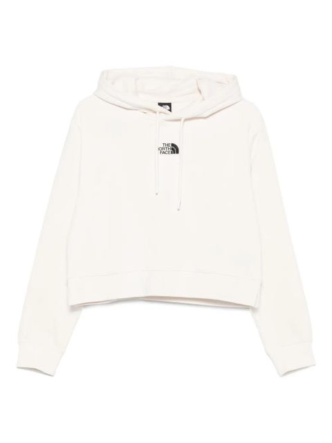 The North Face logo-embroidered hoodie - Neutrals - zdjęcie produktu nr 1