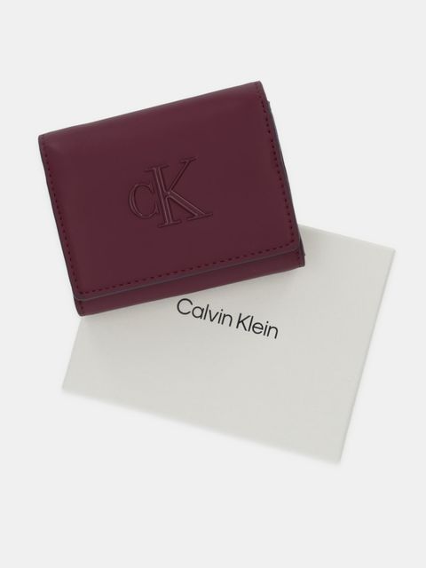 Calvin Klein portfel damski kolor bordowy LV04F1047G