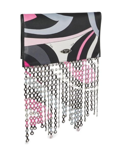 PUCCI Marmo-print folded shoulder bag - Black