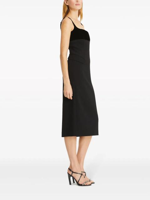 Tory Burch crepe slip midi dress - Black