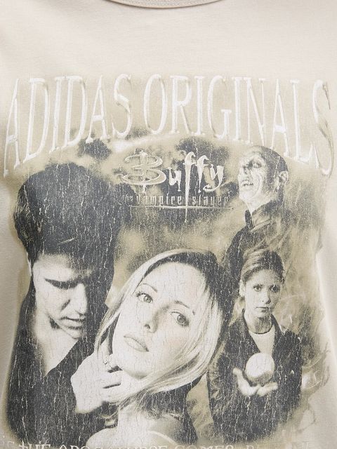 adidas Originals t-shirt bawełniany 20th Century Fox Disney damski kolor beżowy JX1282