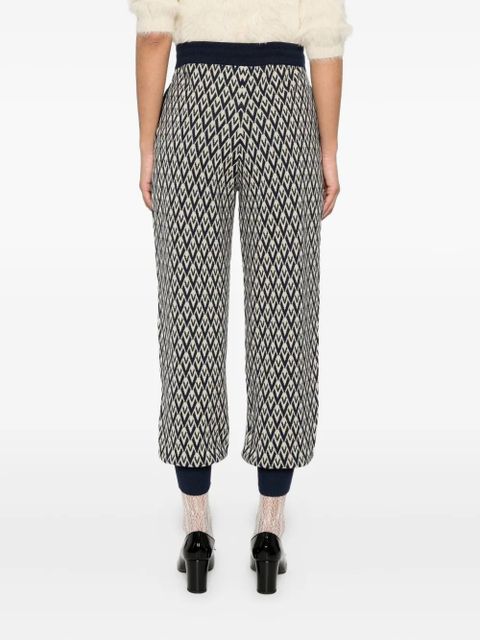 Valentino Garavani Toute La V jacquard track pants - Blue
