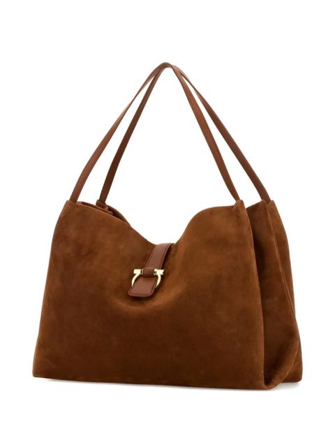 Ferragamo suede tote bag - Brown - zdjęcie produktu nr 1