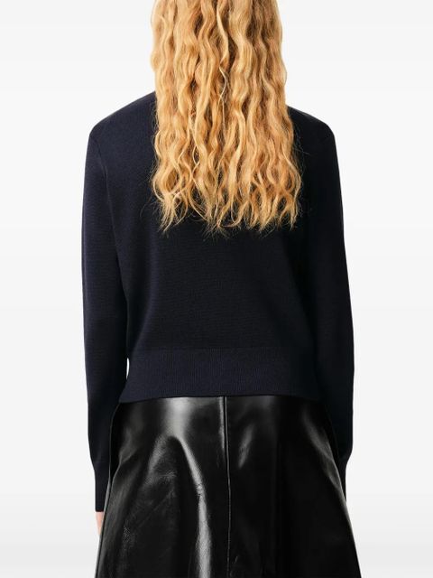 AMI Paris Ami De Coeur wool blue cardigan