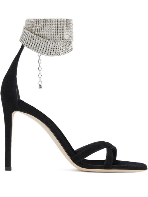Giuseppe Zanotti 105mm Janell crystal sandals - Black - zdjęcie produktu nr 1