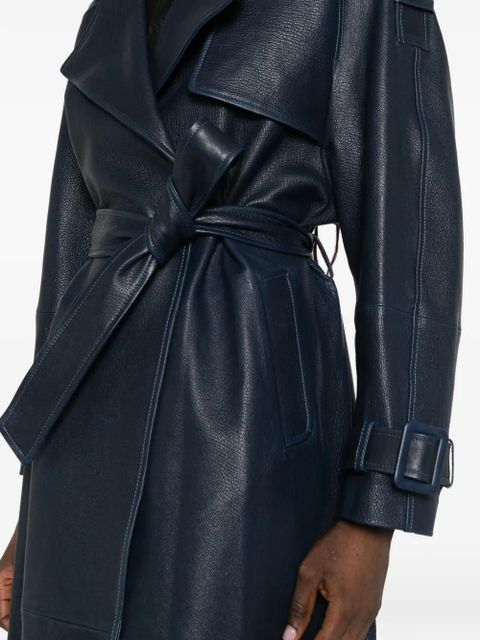 Nour Hammour Claudia belt trench coat - Blue