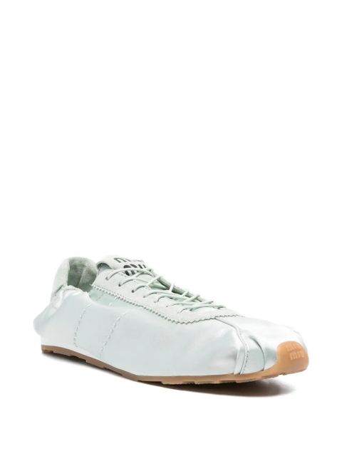Miu Miu satin low profile sneakers - Green - zdjęcie produktu nr 2
