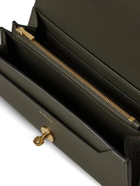 Mulberry Darley grained turn-lock wallet - Green