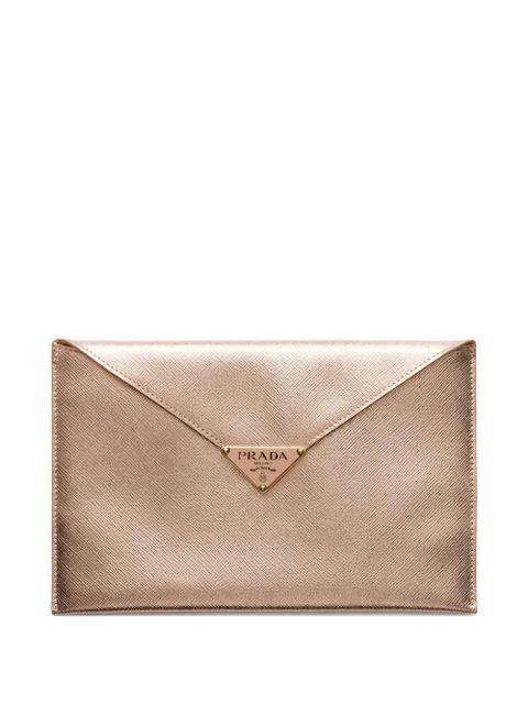 Prada leather envelope clutch bag - Pink - zdjęcie produktu nr 1